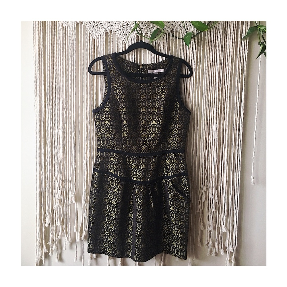 Forever21 Black & Gold Sheath Dress